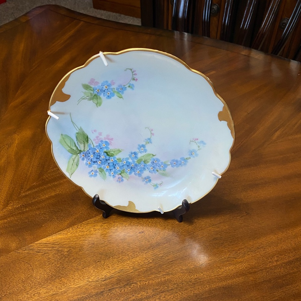 J. H. Brauer Hand Painted Floral Plate Decorative
